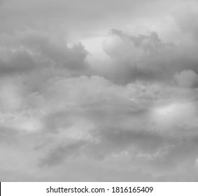 Grey clouds in the sky