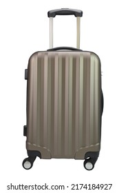 Grey Color Suitcase Luggage Front View