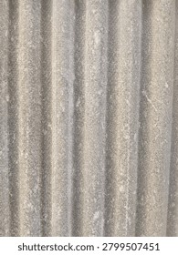 Grey Corrugated Sheet Texture Background with Weathered Fiber Cement Surface