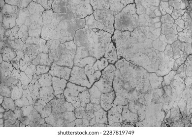 Grey cracked concrete wall texture. Abstract background of crack concrete wall. - Shutterstock ID 2287819749