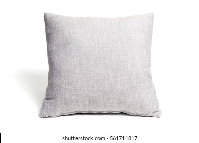 Grey Cushion On White Background