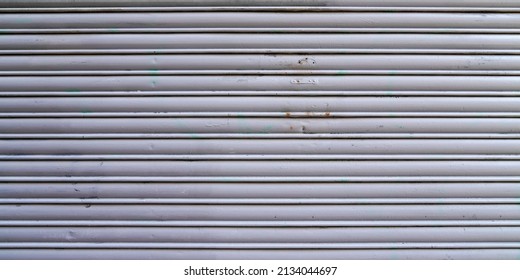 Grey Entry Store Metal Curtain Texture Surface Gray Door Galvanize Steel Background Silver Industrial Portal