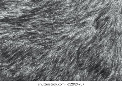 Grey Faux Fur Texture Background