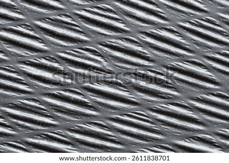 Grey foil with rhomboid pattern