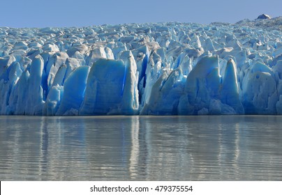 The Grey Glacier In Chilean Patagonia. 