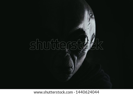 Grey humanoid alien . portraits set 