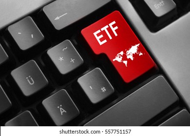 Grey Keyboard With Red Enter Key Etf International Trading