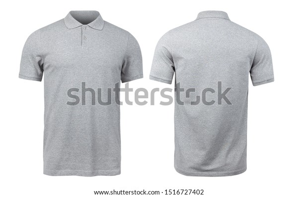 Download Grey Polo Shirts Mockup Front Back Stock Photo Edit Now 1516727402