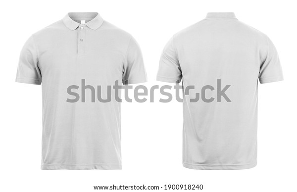 Grey Polo Shirts Mockup Front Back Stock Photo (Edit Now) 1900918240