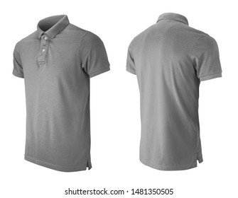 Mens Blank Grey Polo Shirt Front Stock Photo 168454421 | Shutterstock
