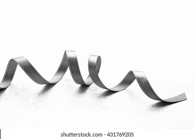 Grey Ribbon On Light Textured Background Stock Photo 431769205 ...