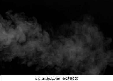 Grey Smoke On Black Background Stock Photo 661788730 | Shutterstock