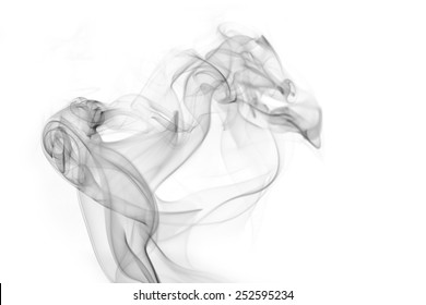 Grey  Smoke On White Background