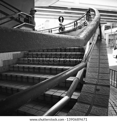 Similar – Aufsteiger Treppe Parkhaus