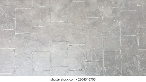 Grey Stamped Concrete Texture Background