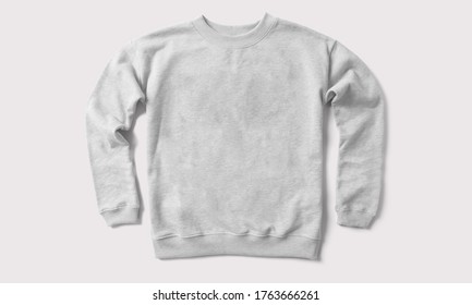 Grey Sweatshirt On A White Background