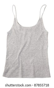 Grey Tank Top Isolated On White