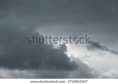 Grey thunder clouds in sky  on nasty day