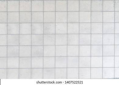 Grey Tiles Pattern Background Square Concrete Block For Exterior Wall Floor Architecture.