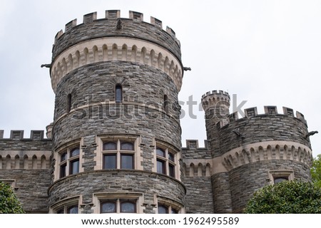 grey tower castle at Arcadia University