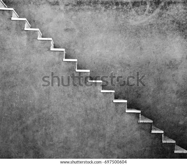 Grey Wall Stairs Texture Background Minimalistic Stock Photo (Edit Now