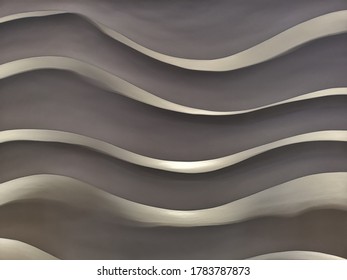 Grey wave wall pattern shadow