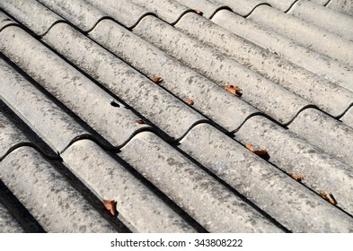 Grey waved asbestos roof