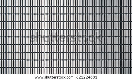 Grid pattern of non-slip metal floor plate in front of escalator, Steel texture background