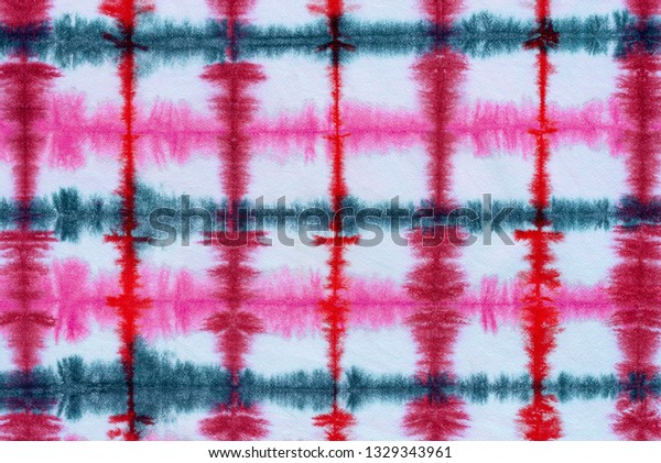 Grid Tie Dye Pattern Hand Dyed Stock Photo (Edit Now) 1329343961