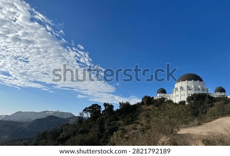 Griffith Observatory Under Cirrostratus Clouds Over Hollywood