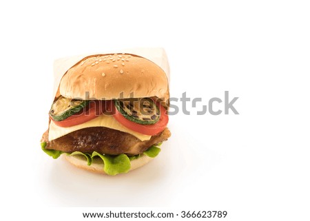 Similar – Image, Stock Photo real cheeseburger