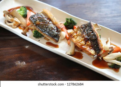 Grill Mackarel Fish Japanese Food