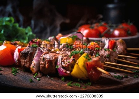 A grill with meat and vegetables on it