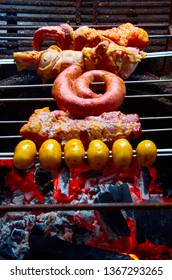 Grill preparing a barbecue