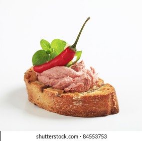 Grill toasted bread with pate
