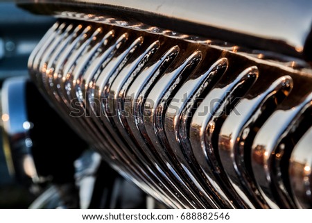 Grille Radiator of a retro car