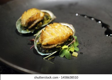 Grilled Abalone with shell. junbok gui is grilled.
