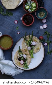 Grilled Asparagus Taco With Roasted Tomato Salsa