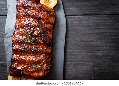 Grilled And Barbecue Ribs Pork