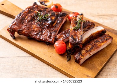 Grilled And Barbecue Ribs Pork