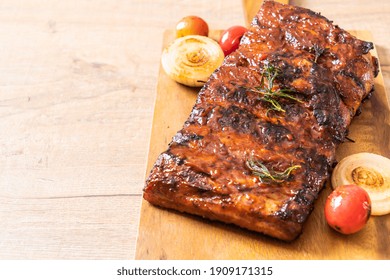 Grilled And Barbecue Ribs Pork