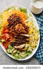 Grilled BBQ Chicken Salad Platter