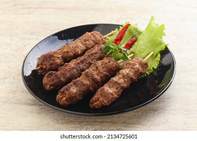 Grilled Beef Kebab Skewer Minced Meat