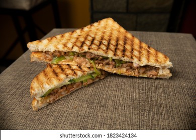 Grilled Beef Panini Bread Sandwich 