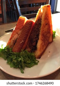 Grilled Brisket Sandwich On Texas Toast