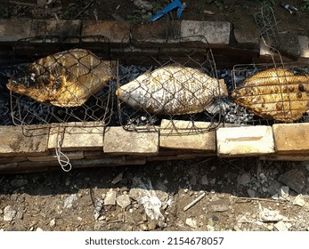 Grilled Carp On A Traditional Stove