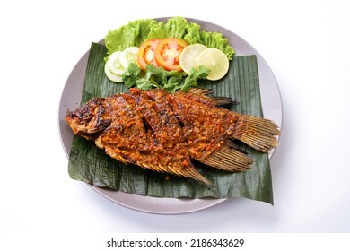 Grilled Carp With Salad Garnish