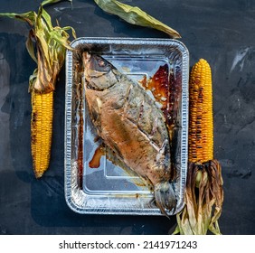 Grilled Carp With Vegetables And Sauce