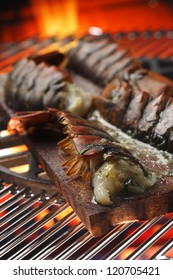 Grilled Cedar Plank Lobster