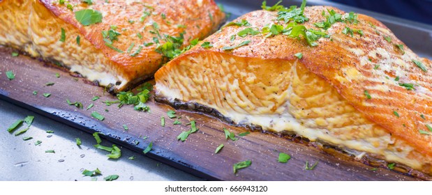 Grilled Cedar Plank Wild Salmon